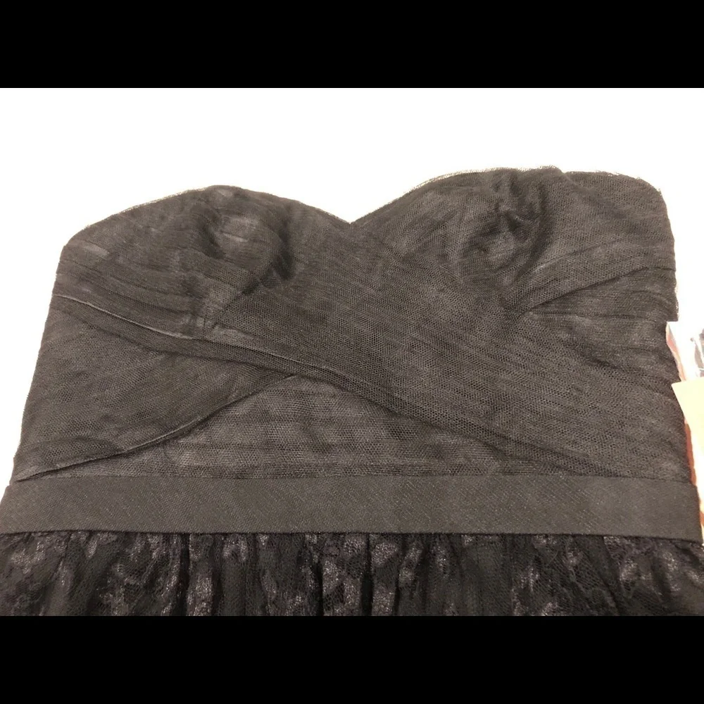 ML Monique Lhuillier Short Black Evening Dress - 2 - Picture 3 of 6
